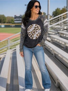 Live And Tell Camo and Gray Long Sleeve Shirt